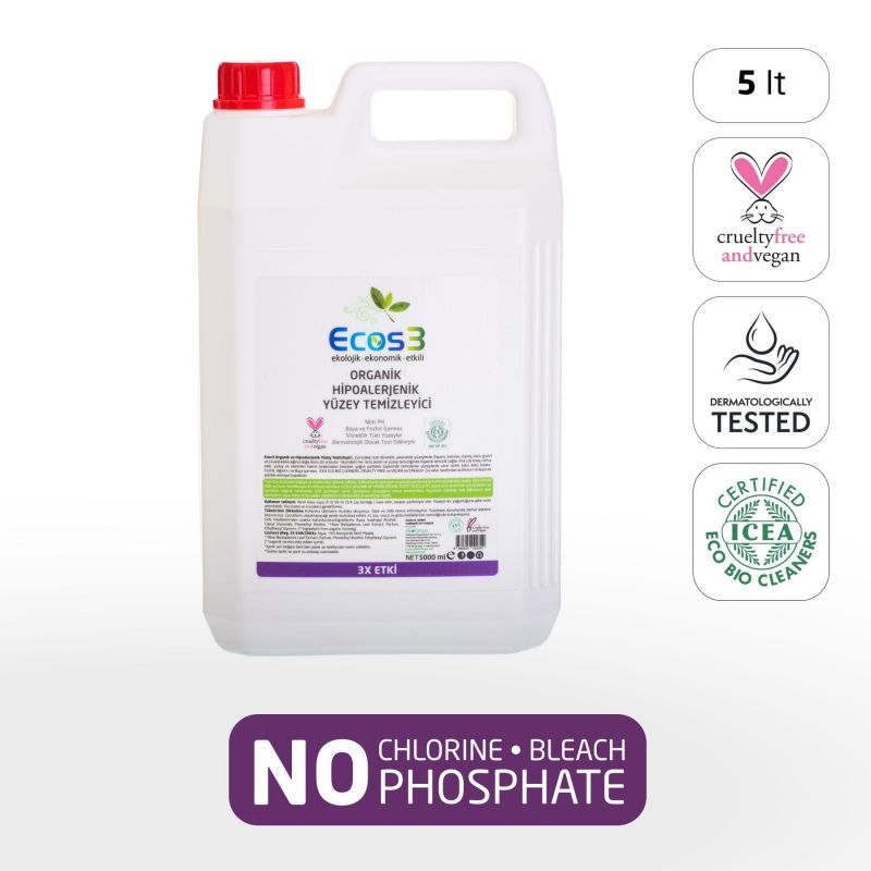 Ecos3 Organik Hipoalerjenik Yüzey Temizleyici 5000 ml